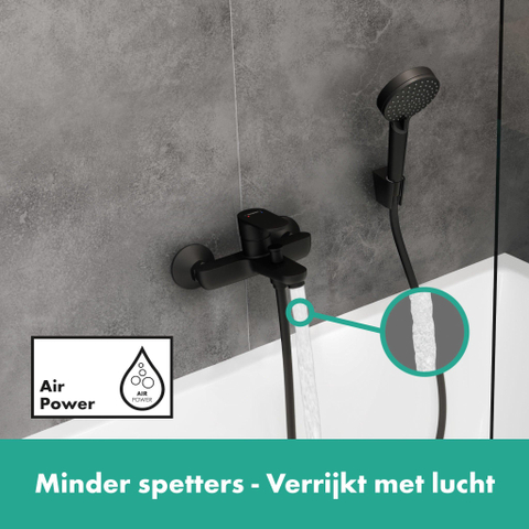Hansgrohe Vernis Blend Badmengkraan - opbouw - eengreeps - mat zwart SW651290