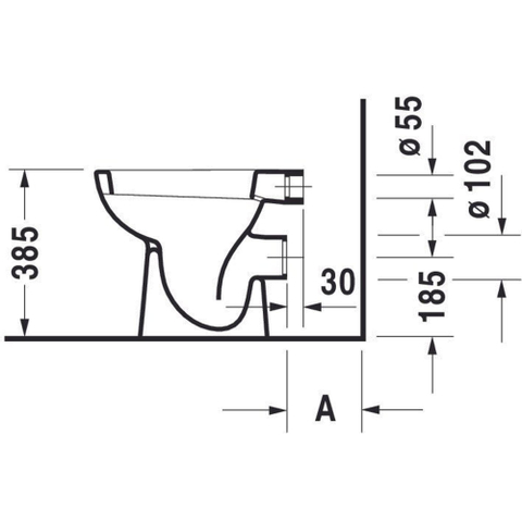 Duravit D-code Closet staand - 480mm - diepspoel horizontale afv - wit 0315134