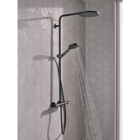Hansgrohe Raindance Select S - select Regendoucheset - thermostaat - hoofddouche 24cm - mat zwart SW297615