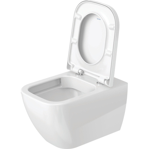 Duravit Happy D.2 WC-zitting 43x35.9x4.3cm met softclose met quickrelease Kunststof wit Glanzend SW68372