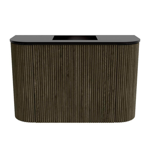 Mondiaz JOYA 63.2cm meuble de salle de bains WC - arrondis gauche et droite couleur Shadow - Vasque FAYE position Milieu Sans trou de robinet couleur Urban SW1421519