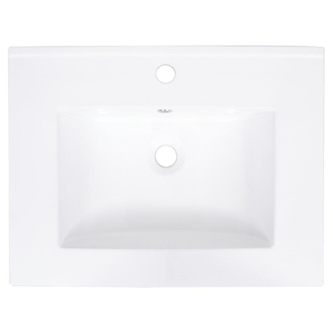 Differnz Bolo Ensemble meuble de salle de bains 61x50x46cm panneau FSC MFC / Céramique blanche chêne clair mat SW787970
