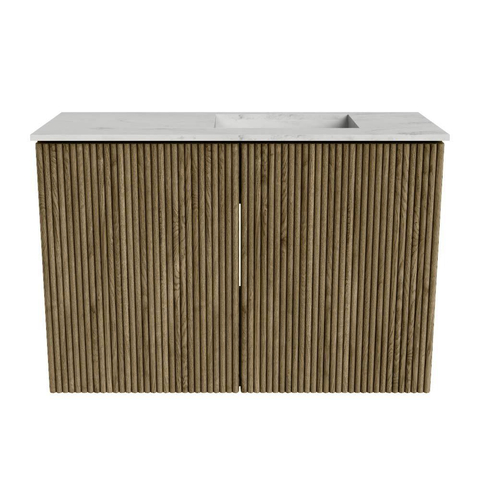 Mondiaz JOYA-DLUX 60cm meuble de salle de bains - couleur Dusk - Vasque FAYE position Droite 1 trou de robinet couleur Opalo. SW1423286