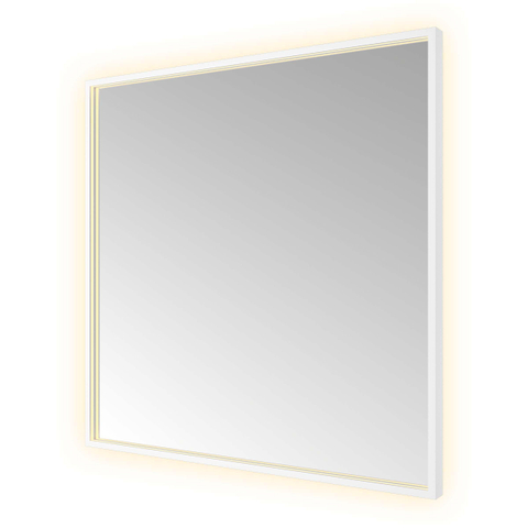 Hotbath &MORE Spiegel - 80x80cm - direct en indirect LED - color changing - spiegelverwarming - met afstandsbediening - mat wit SW1246068