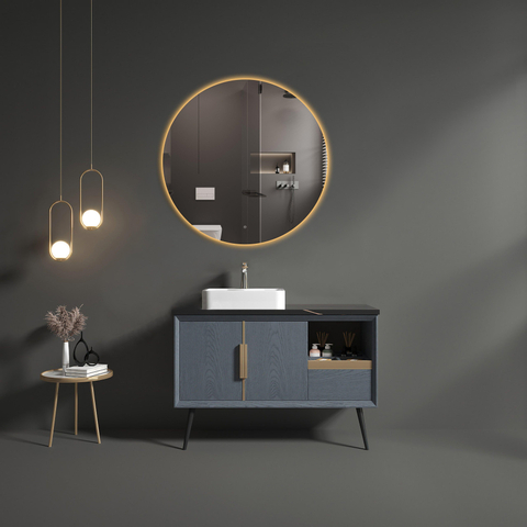 Saniclass Circle Badkamerspiegel - rond - diameter 120cm - indirecte LED verlichting - spiegelverwarming - infrarood schakelaar SHOWROOMMODEL SHOW26722