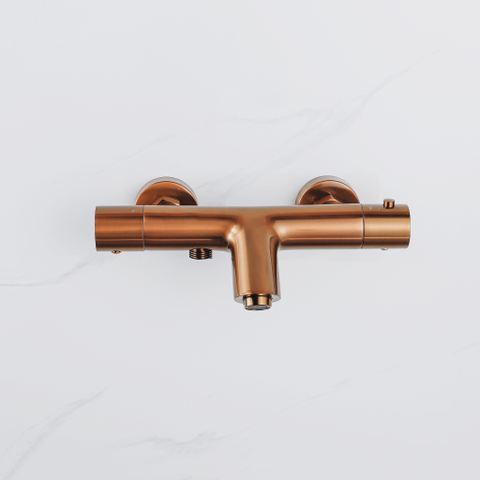 Fortifura Calvi Thermostatische Badkraan - PVD - geborsteld koper SW970037