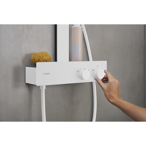 Hansgrohe RainFinity Showerpipe - 250 - 1jet - ecosmart - met ShowerTablet - 350 - mat wit SW918223