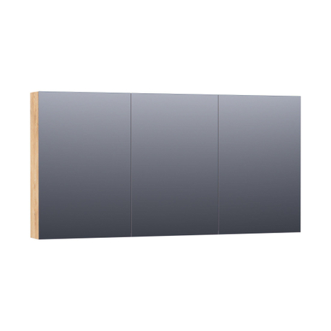 BRAUER Impress Deluxe spiegelkast – 139x70x15 cm – directe LED – Forest Tan SW371772