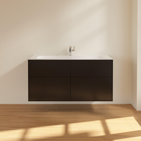 Villeroy & Boch finion wastafelonderkast - 119.6x59.1cm - 4 lades - mat zwart SW479479