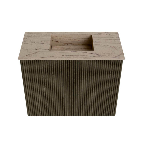 Mondiaz JOYA-DLUX 50cm toiletmeubel - kleur Shadow - Wastafel FAYE positie Midden Zonder kraangat kleur Arena. SW1424783