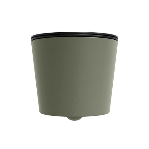 Mondiaz LAVIE hangtoilet – spoelrandloos – 36 x 53 cm – met softclose zitting – Army (groen), zitting Urban (zwart) SW1208739