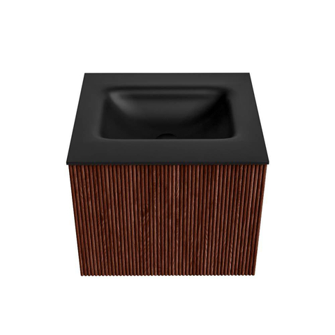 Mondiaz KURVE Badkamermeubelset - 50x46x40cm - 1 lade - wastafel solid surface - midden - 1 kraangat - Ruby SW1415397
