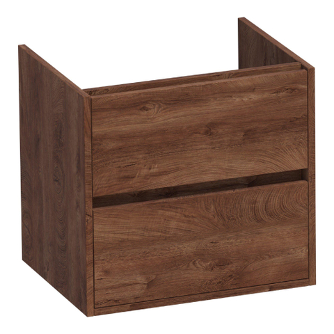BRAUER Adore meuble sous-lavabo - 60x46x55cm - 2 tiroirs softclose - sans poignées - 1 découpe pour siphon - Forest Cacao SW1198379