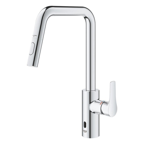 Grohe Eurosmart E Hybrid robinet de cuisine mélangeur bec en U double jet SW1234858