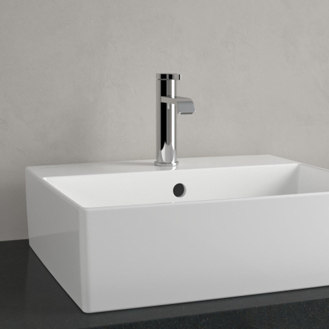 Villeroy & Boch memento 2.0 opzetwastafel - 50x42cm - met 1 kraangat - met overloop CeramicPlus - White Alpine (glans wit) SW106546