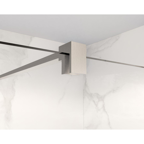 Fortifura Galeria Douche à l'italienne - 80x200cm - verre clair - Inox brossé SW876729