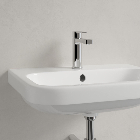 Villeroy & Boch Architectura wastafel onderzijde - geslepen - 60x47cm - met kraangat - met overloop - White Alpine (glans wit) 1025266