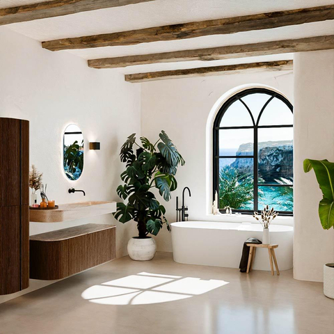 MONDIAZ THOR-DLUX 140cm badmeubel ronding links + rechts kleur Walnut met 1 lade en 2 deuren. Vrijhangende wastafel CLOUD Rechts zonder kraangat kleur Saba. SW1464326
