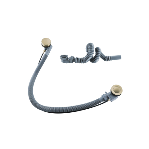 Fortifura Calvi badafvoercombinatie - met draaibediening - PVD - geborsteld messing (goud) SW696226