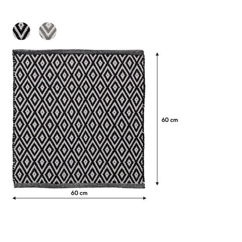 Sealskin Trellis Badmat 60x60 cm Katoen Zwart SW699493