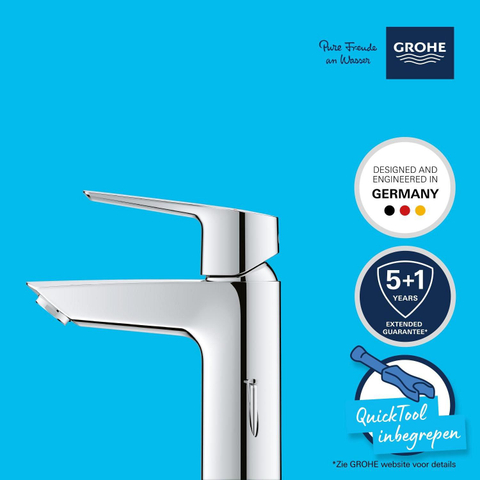 Grohe Start QuickFix Mitigeur de lavabo - apparent - bec de 10.9cm - taille S - vidage à tirette - chrome SW706675