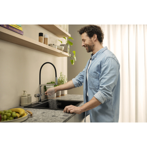 Hansgrohe Talis Select M54 PowderSpray eengreeps keukenkraan Semi-Pro 3jet chroom SW1383029