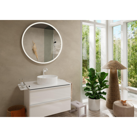 Hansgrohe Tecturis s 1 greeps wastafelkraan - 240 Fine - coolstart waskom - met PushOpen plug - mat wit SW918734