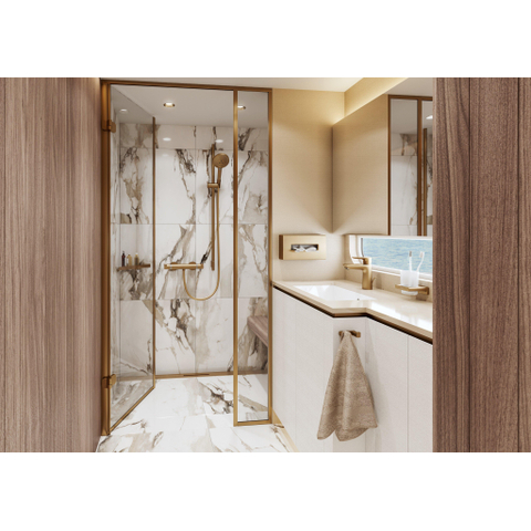 Hansgrohe Ecostat Comfort Douchekraan - thermostatisch - met koppelingen - thermostaat - geborsteld brons SW358654