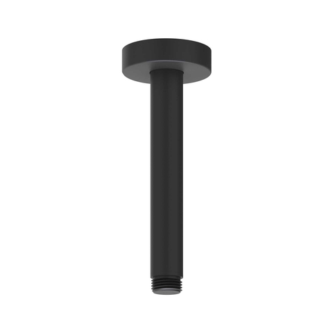 IVY Pact Ensemble de douche pluie - encastré - symmetry - inverseur-arrêt 2 voies - tube de plafond 15cm - tête de douche principale medium 20cm - support avec sortie - flexible de douche 150cm - douchette satin spray - Noir mat PED SW1036256