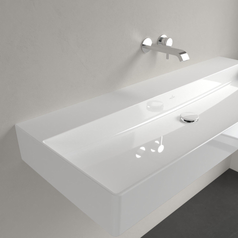 Villeroy & Boch memento 2.0 wastafel - 120x47cm - zonder kraangat - zonder overloop - White Alpine (glans wit) SW479738