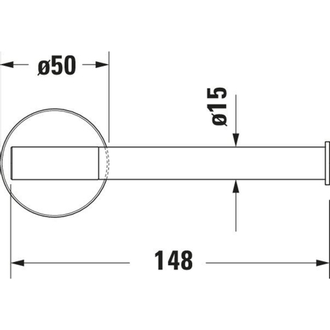 Duravit Starck T Toiletrolhouder - zonder klep - hoogglans chroom SW297070
