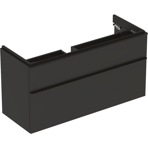Geberit Smyle Square onderkast - 1184x617x470mm - 2 laden - lava mat (hout) SW417377
