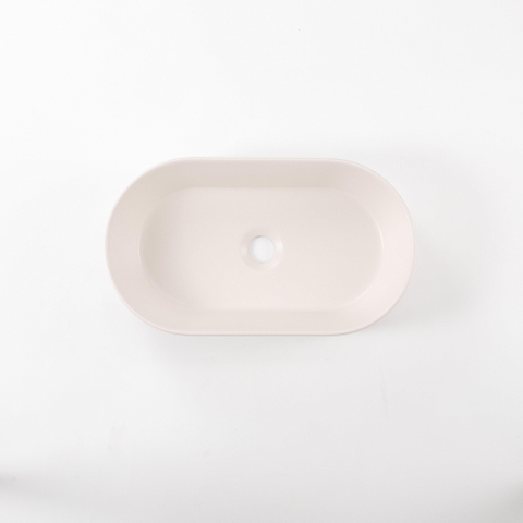 FugaFlow Eccelente Pietra Vasque - 52x30x11.5cm - ovale - céramique - lin SW1586991