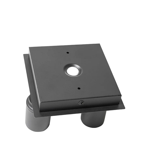 QAZQA Ducha Plafonnier de salle de bains - 17x17cm - 2 spots - IP44 - carré - noir mat SW1187234