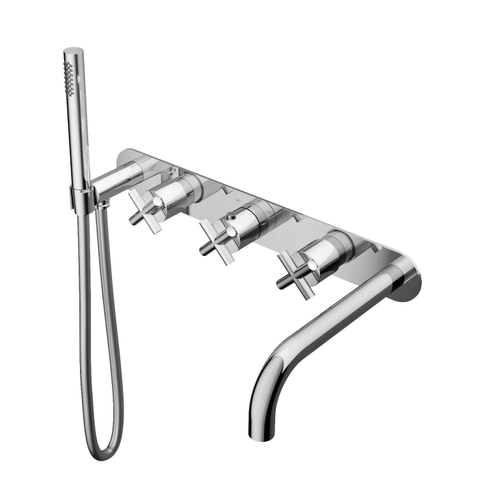 Hotbath Chap mitigeur douche encastrable avec 2 robinets d'arrêt C062 chrome SW11420
