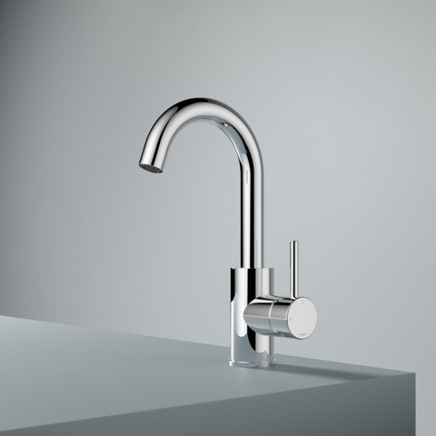 Hotbath Buddy Wastafelkraan - met draaibare uitloop - hoogglans chroom SW1246239