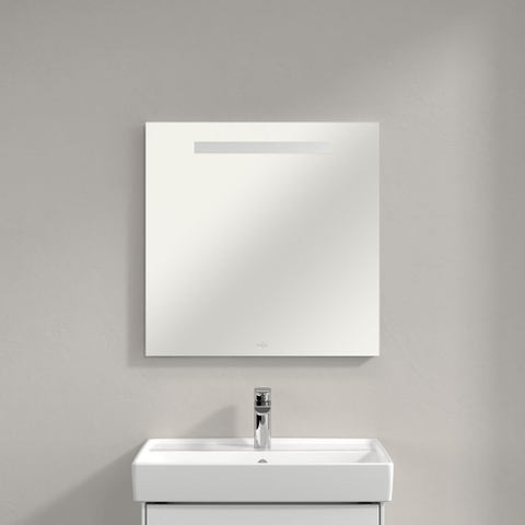 Villeroy & Boch More to see one spiegel - met geïntegreerde led verlichting - 60x60cm - inclusief bevestiging - glans zilver SW454080