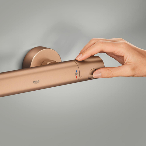 GROHE Vitalio Comfort doucheset - met thermostaat - geborsteld warm sunset (koper) SW1590106