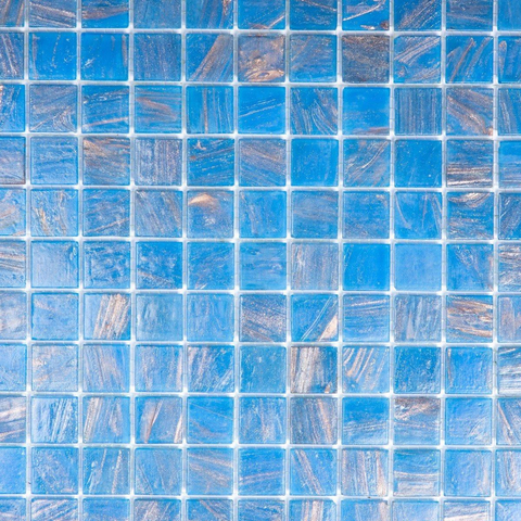 The Mosaic Factory Amsterdam mosaïque - 32x32cm - 4mm - carré - blue brillant (bleu) SW62142