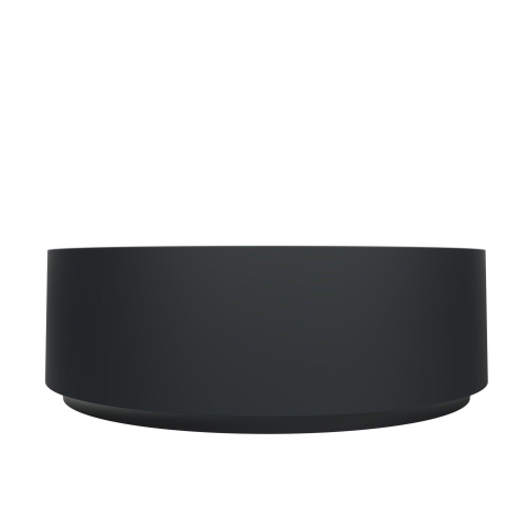 Arcqua Case waskom - 40x40cm - Rond - Cast marble Antraciet Mat SW767308
