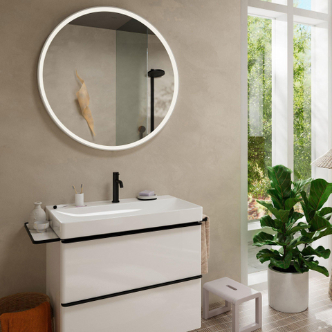 Hansgrohe Tecturis s Wastafelmengkraan - coolstart - zonder waste - 11.6cm uitloop - mat zwart SW918597