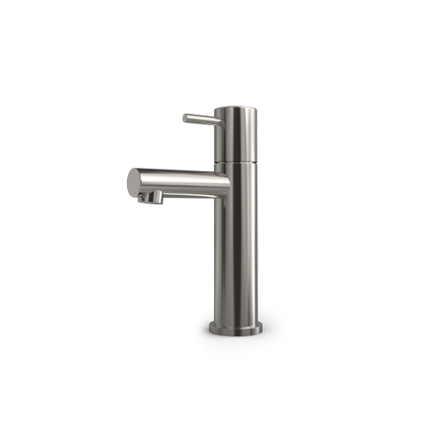Hotbath Buddy Fonteinkraan - L uitloop - 8.5cm - opbouw - geborsteld nikkel (RVS) SW11864