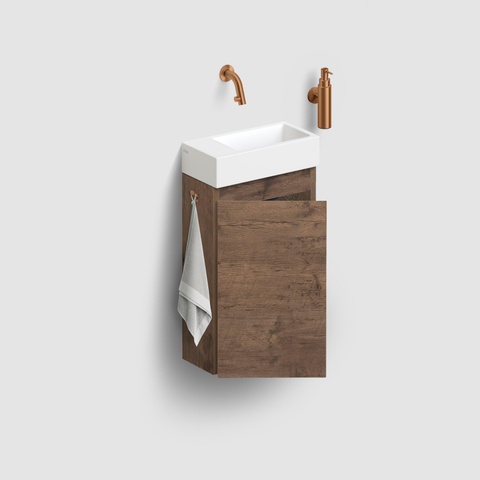 Clou Flush 3 lave-mains 36x18cm sans trou de robinetterie à gauche blanc mat cér. SW795716