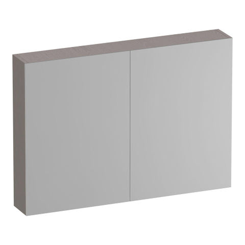 BRAUER Impress armoire de toilette – 99 x 70 x 15 cm – 2 portes, portes-miroir double face – Timber Greige SW1199023