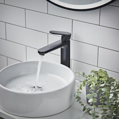 Hansgrohe Vernis robinet de lavabo 108 highriser sans vidange noir mat SW651708
