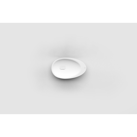 Clou First vasque à poser 36x21,8cm sans trou de robinet avec bonde Aluite Blanc mat SW9275
