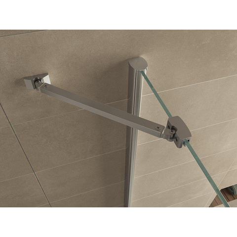 Wiesbaden Salone Cabine - met 1 draaideur - 100x100x200cm - 8mm - nano helder glas - chroom SW62379