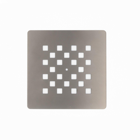 Fortifura Galeria Afvoerrooster - 13x13x1cm - PVD - geborsteld gunmetal (antraciet) SW1119302