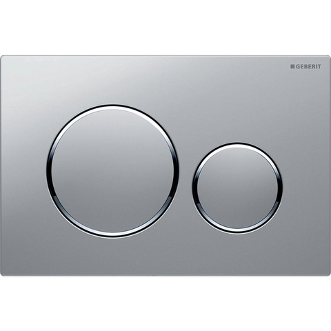Geberit Sigma20 bedieningsplaat - 2-toets spoeling - rond - dualflush - mat chroom SW242679
