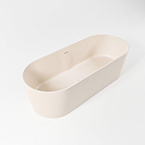 MONDIAZ NOBLE baignoire îlot- 180x75cm - Solid surface - lin mat (beige) SW491505